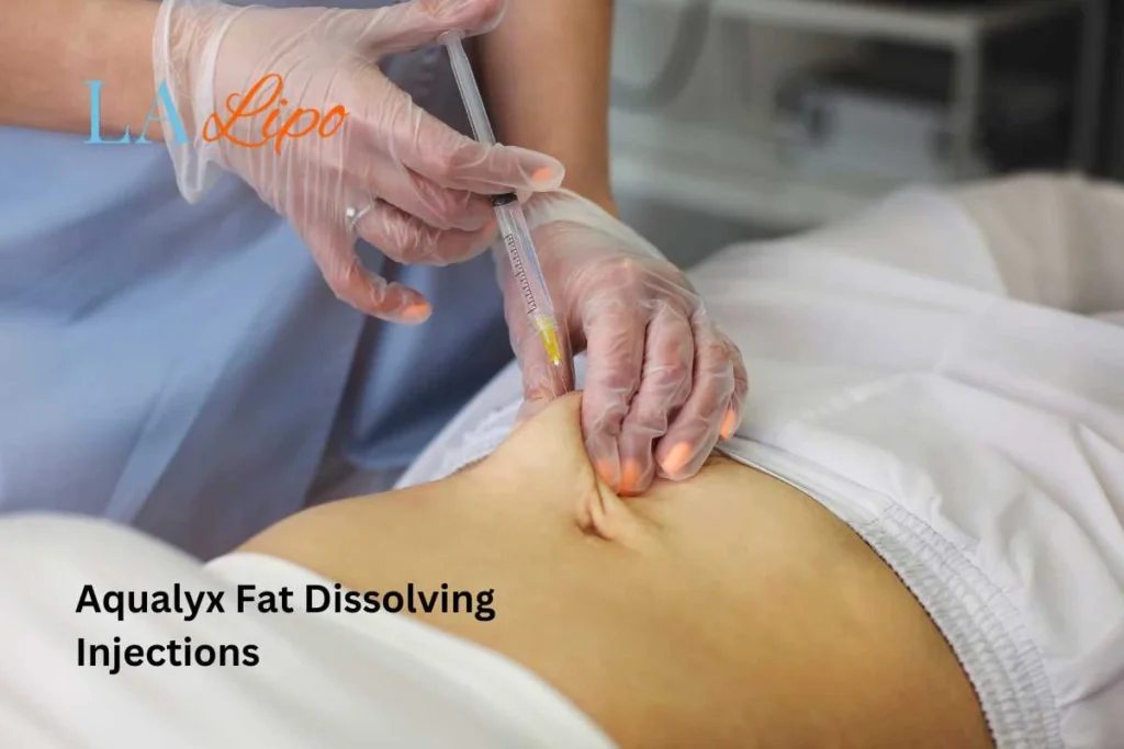 woman having fat dissolving injections Pinner in the stomach