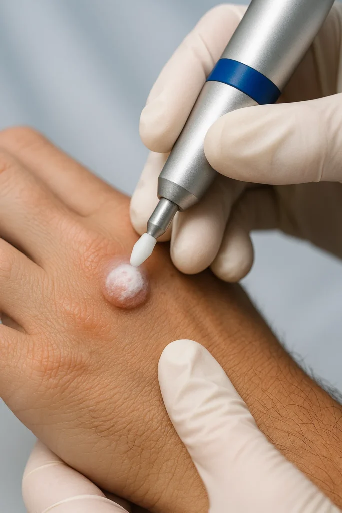example of wart removal Pinner using cryopen
