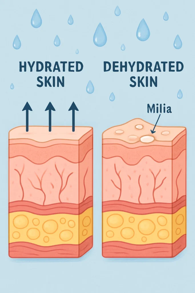 The importance of hydration and milia production Pinner